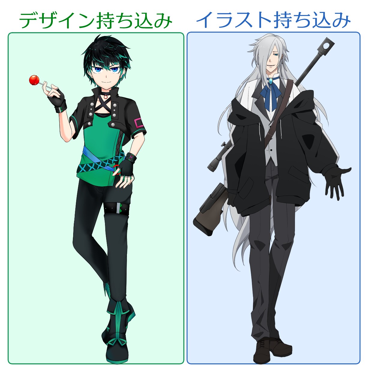 全工程対応！2万円からLive2Dモデル作ります 2月末まで限定受付中！三面図も無料のお得なプランです イメージ3
