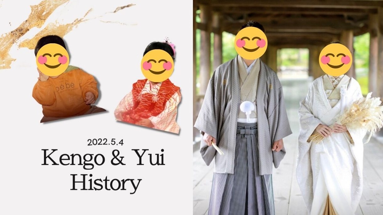 結婚式に流すプロフィール動画の制作をします 忙しくて編集できない！女性目線のおしゃれな動画にしたい方！ イメージ2