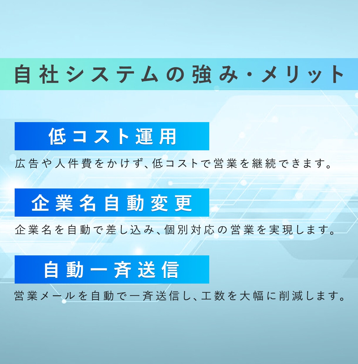 1社1円｜メール送信を代行します 寝てる間に商談が届く！リスト作成から名入れ送信まで丸投げOK イメージ2