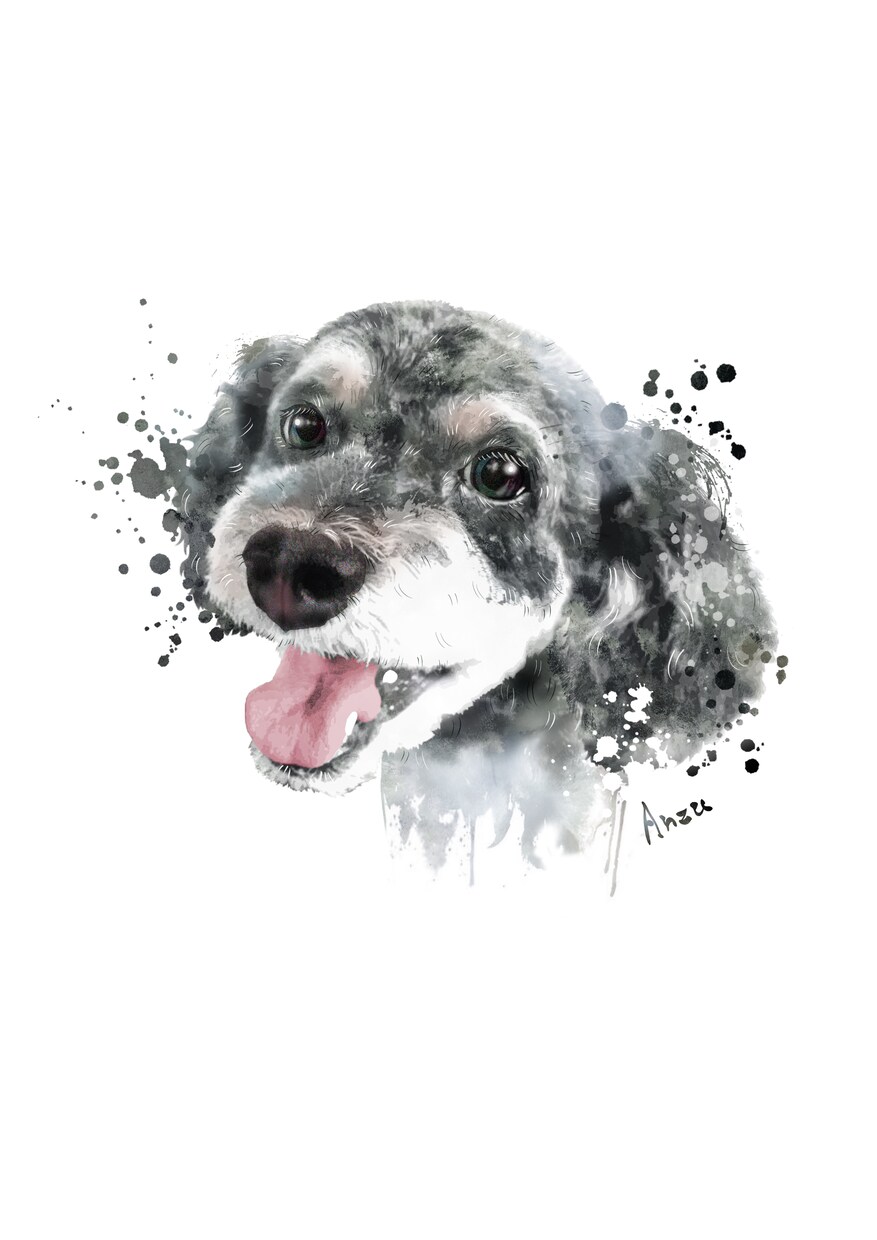 プレゼントに！フレームパネル愛犬イラストを届けます すぐ飾れる！うちのこ記念・誕生日・愛犬家へ遺影・ペットロスに イメージ4