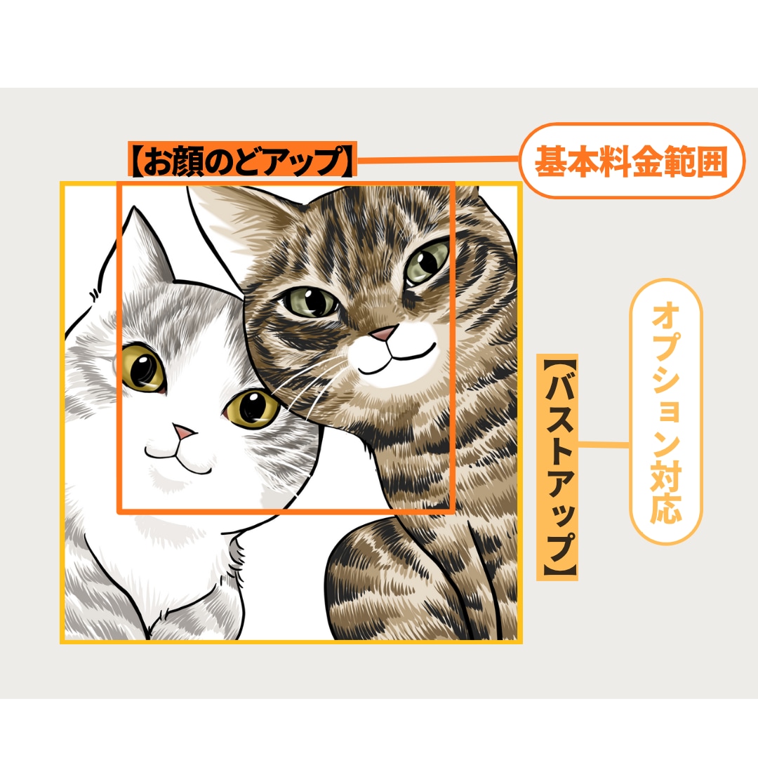 高クオリティ！可愛いドアップ猫アイコン描きます 個人で楽しむうちの子グッズ化OK／イラスト／動物／ペット イメージ5
