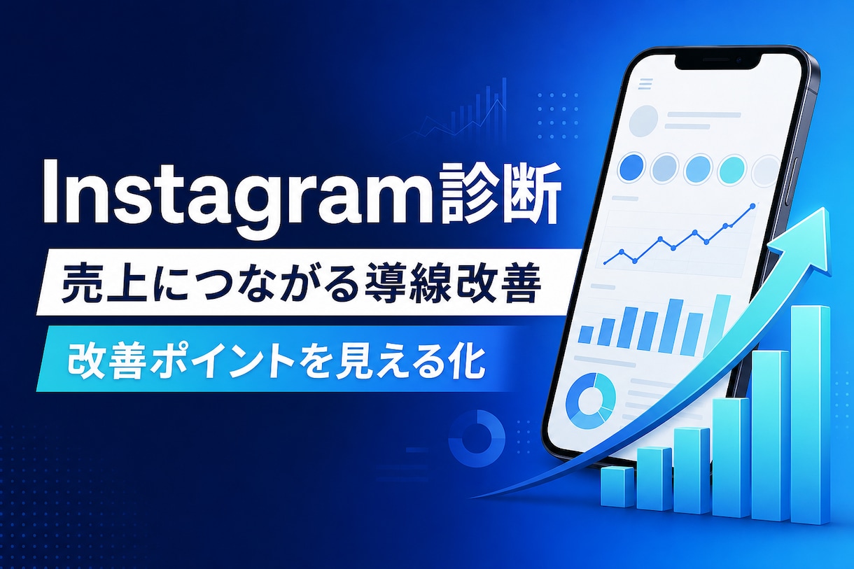 Instagramを診断し売上導線を改善します 投稿・プロフィール・問い合わせ導線を分析します イメージ1