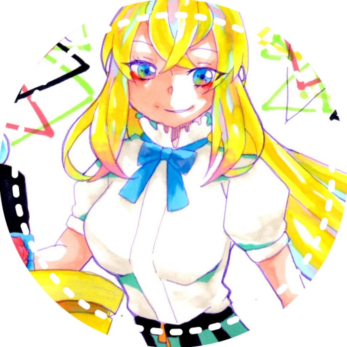 ツイッターアイコン、ヘッダー等描きます 鮮やかなコピックならではの色使いのイラストをお求めの方に！ イメージ6