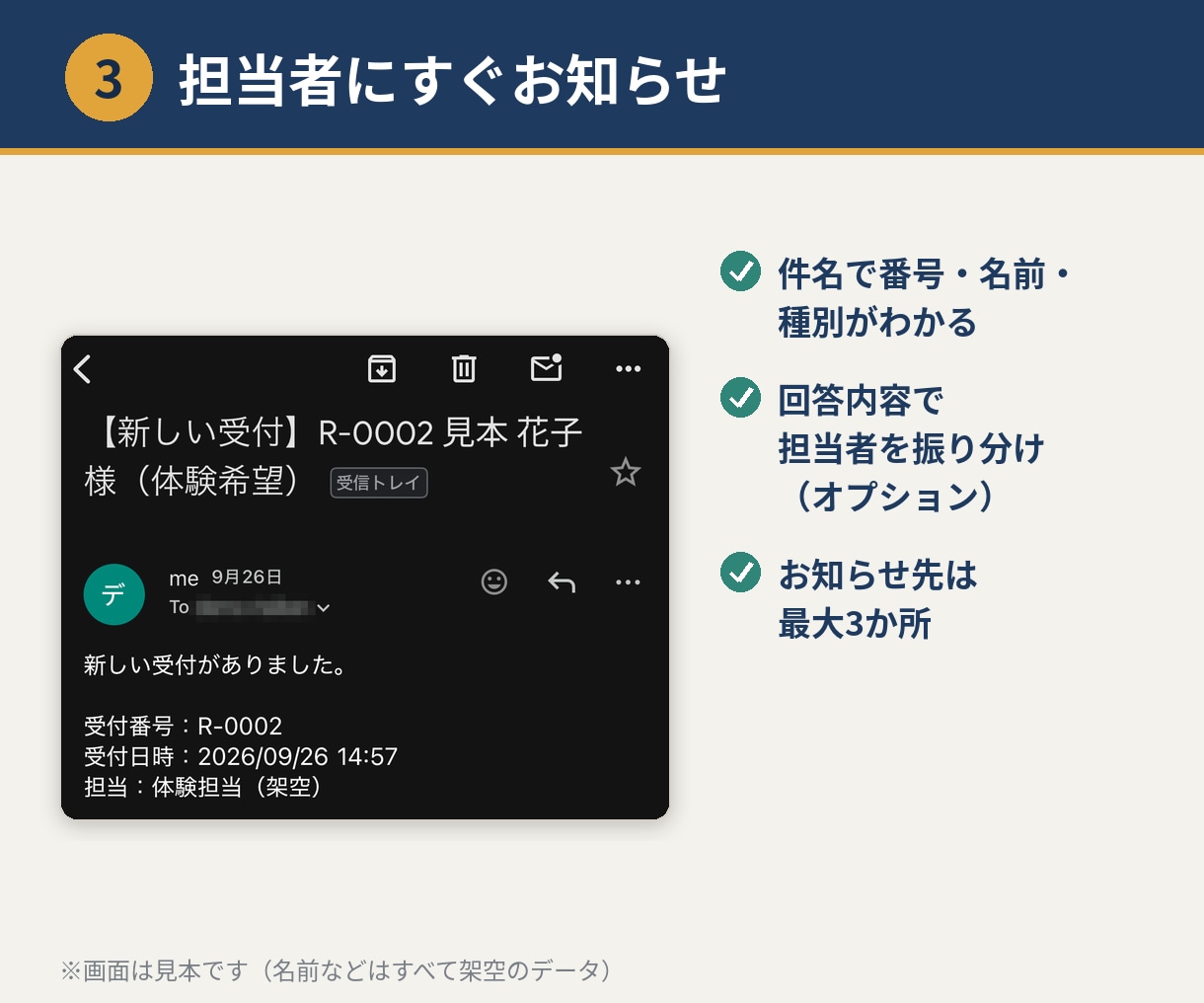 Googleフォームの受付を自動化します 自動返信・リマインド・マニュアル付き イメージ4