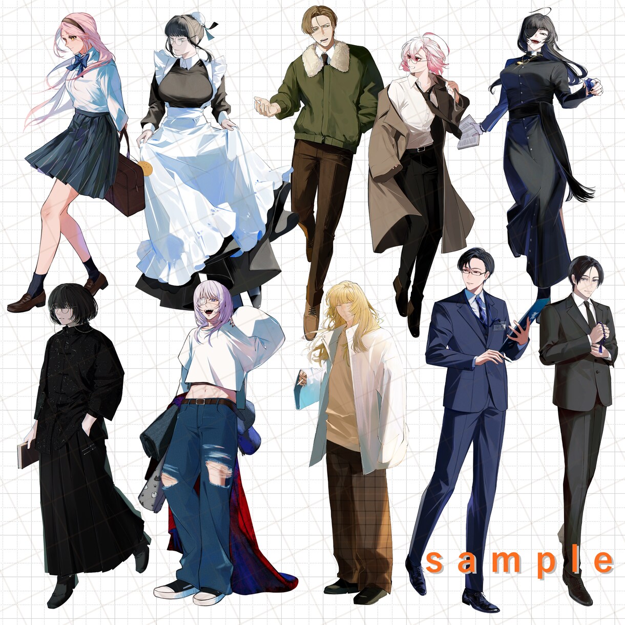 全身立ち絵承ります オリジナルキャラクター作成いたします! イメージ3