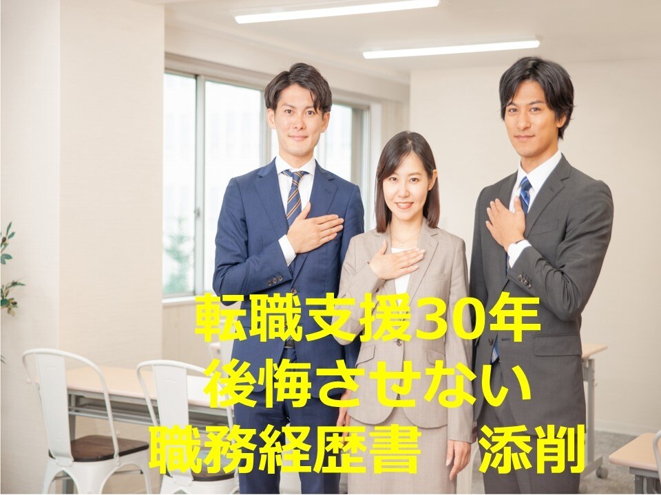 転職支援30年　後悔させない職務経歴書を添削します ～業歴30年　経験豊富なコンサルタントが添削致します～ イメージ1