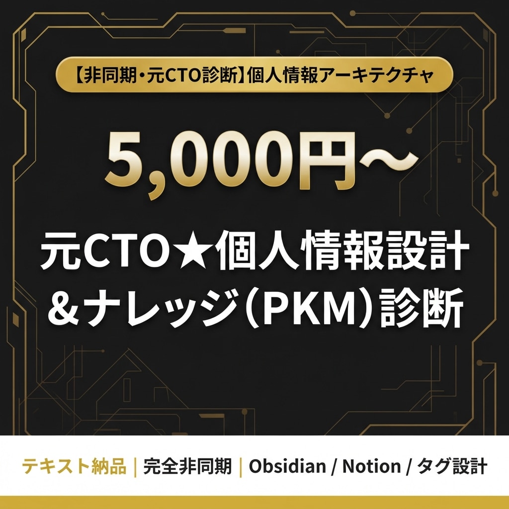 元ＣＴＯ★個人情報設計＆ＰＫＭ診断します 散らかった知識とデジタル情報を整理し構造化します イメージ1