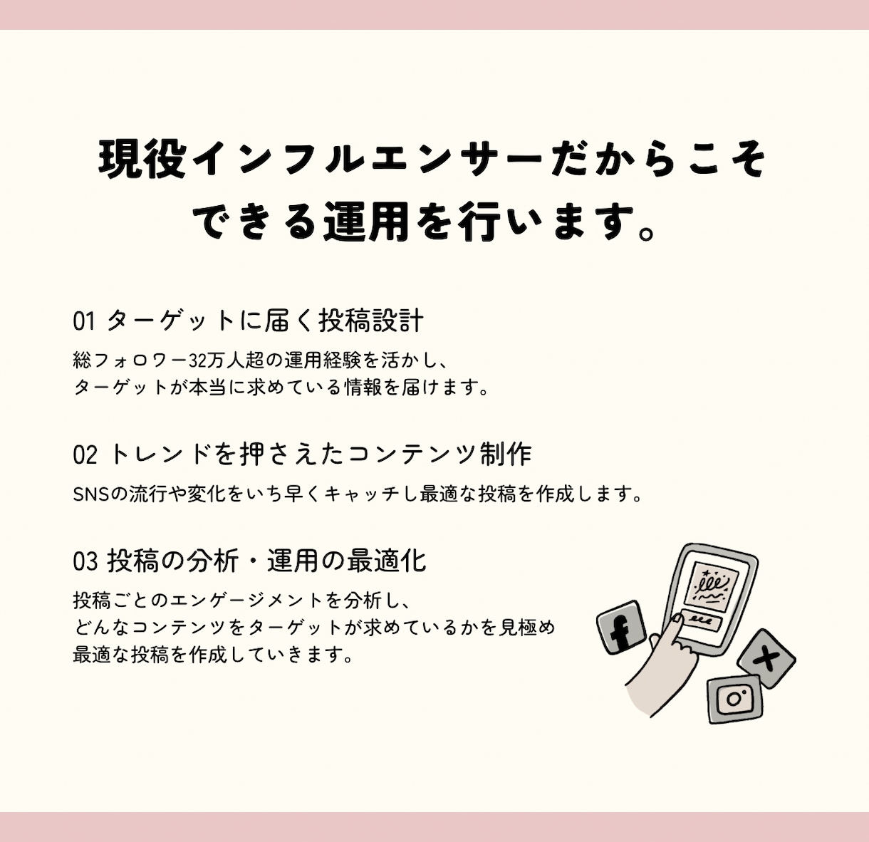 総フォロワー32万インフルエンサーが運用代行します 複数垢運用中。インフルエンサーだからできる運用代行です。 イメージ4