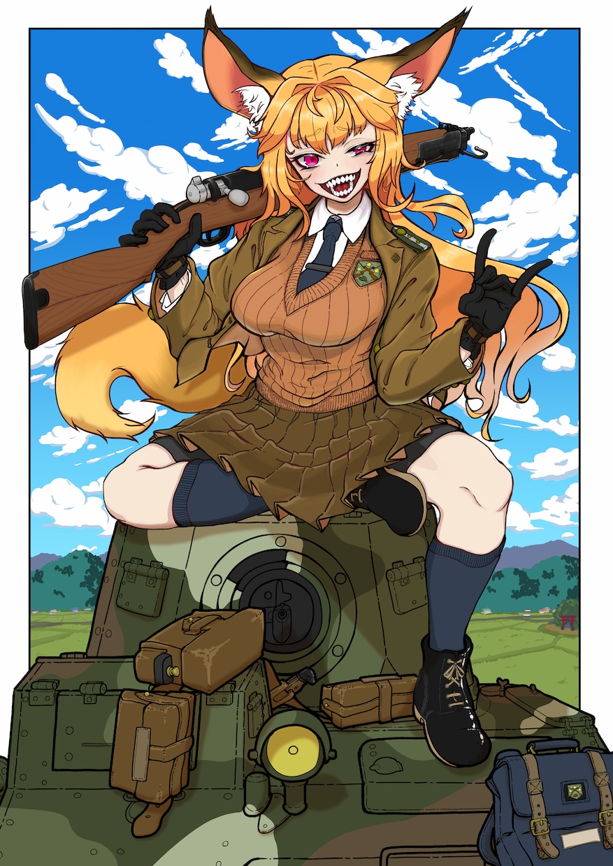 かっこかわいいキャラクターイラスト一枚絵制作します かっこいい悪顔・カワイイ笑顔の女の子を描きます イメージ2
