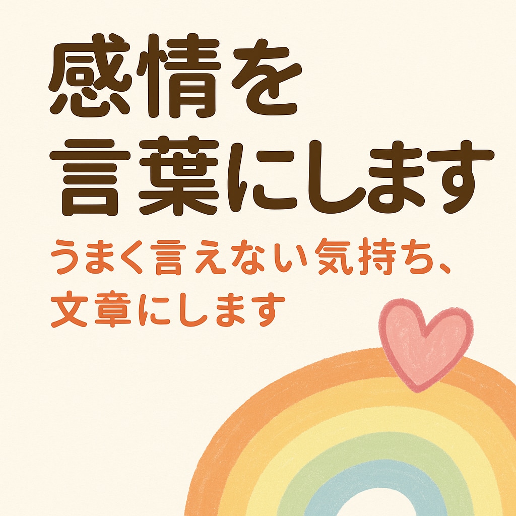 うまく言えない気持ち、文章にします あなたの心の中にある「伝えたい」を、丁寧な言葉で代弁します。 イメージ1