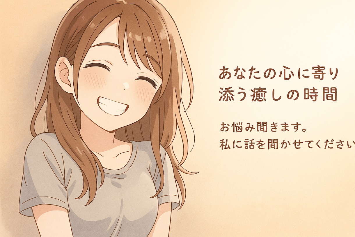 1分からお話聞ききます！お心癒します あなたの心に寄り添います。お話し聞かせてください。 イメージ1