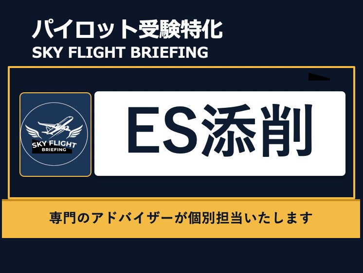 パイロット受験ES添削:特定の1問を徹底添削します 航空現場のリアル×大手ビジネス思考で面接官に響くESへ イメージ1