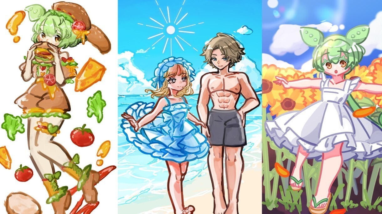 男女どちらも可！一枚絵・PDF形式立ち絵承ります 一枚絵から立ち絵まで！なんでもご相談ください イメージ2