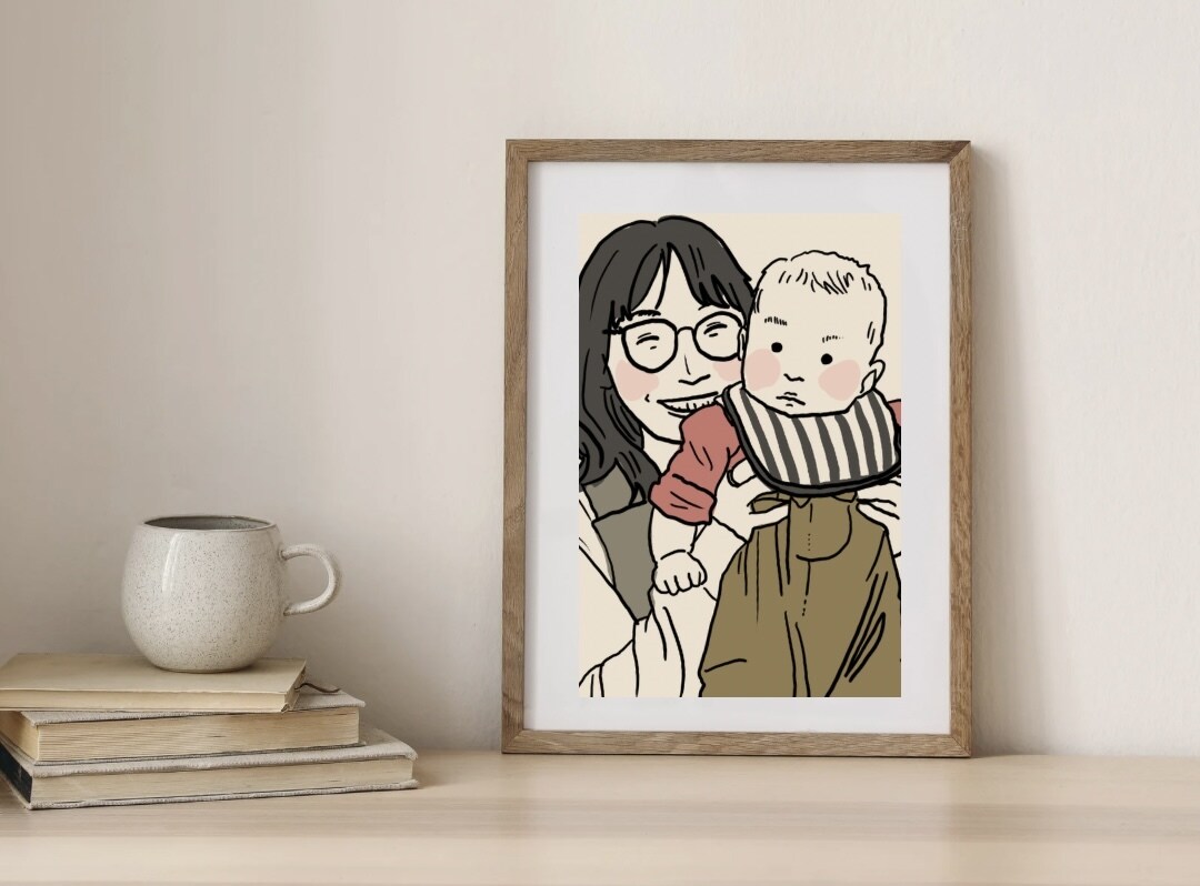 飾りやすい！ゆるかわな似顔絵描きます ウェルカムボード、ご家族、カップル、記念日、ギフトなどに イメージ1
