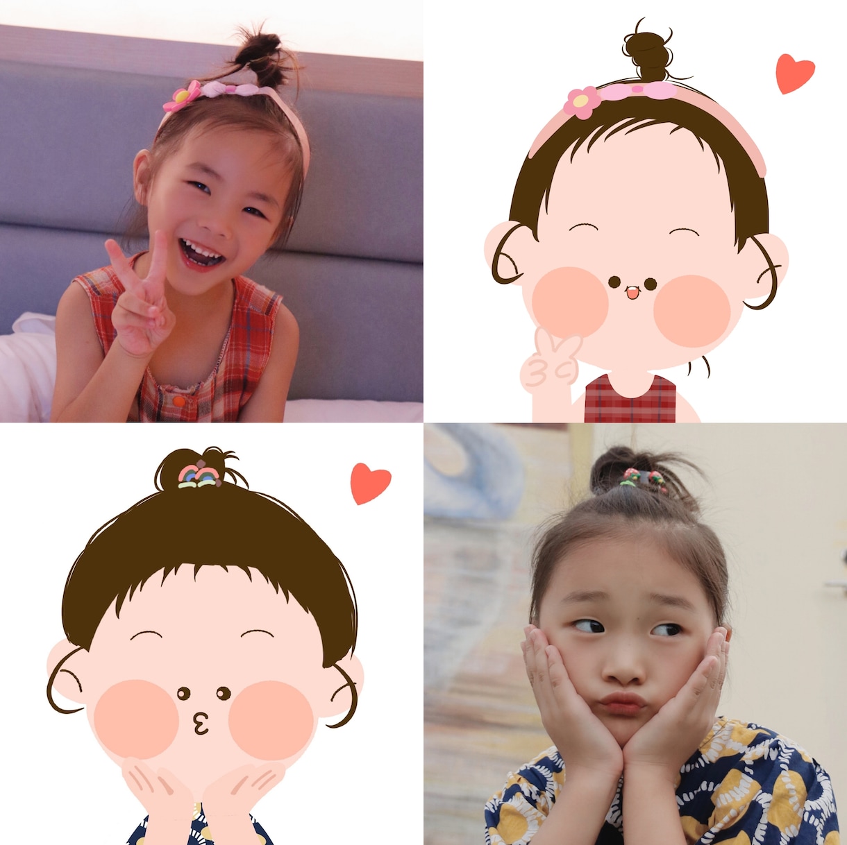 かわいい似顔絵おかきします お写真を元に似顔絵イラストをお描きします！ イメージ2