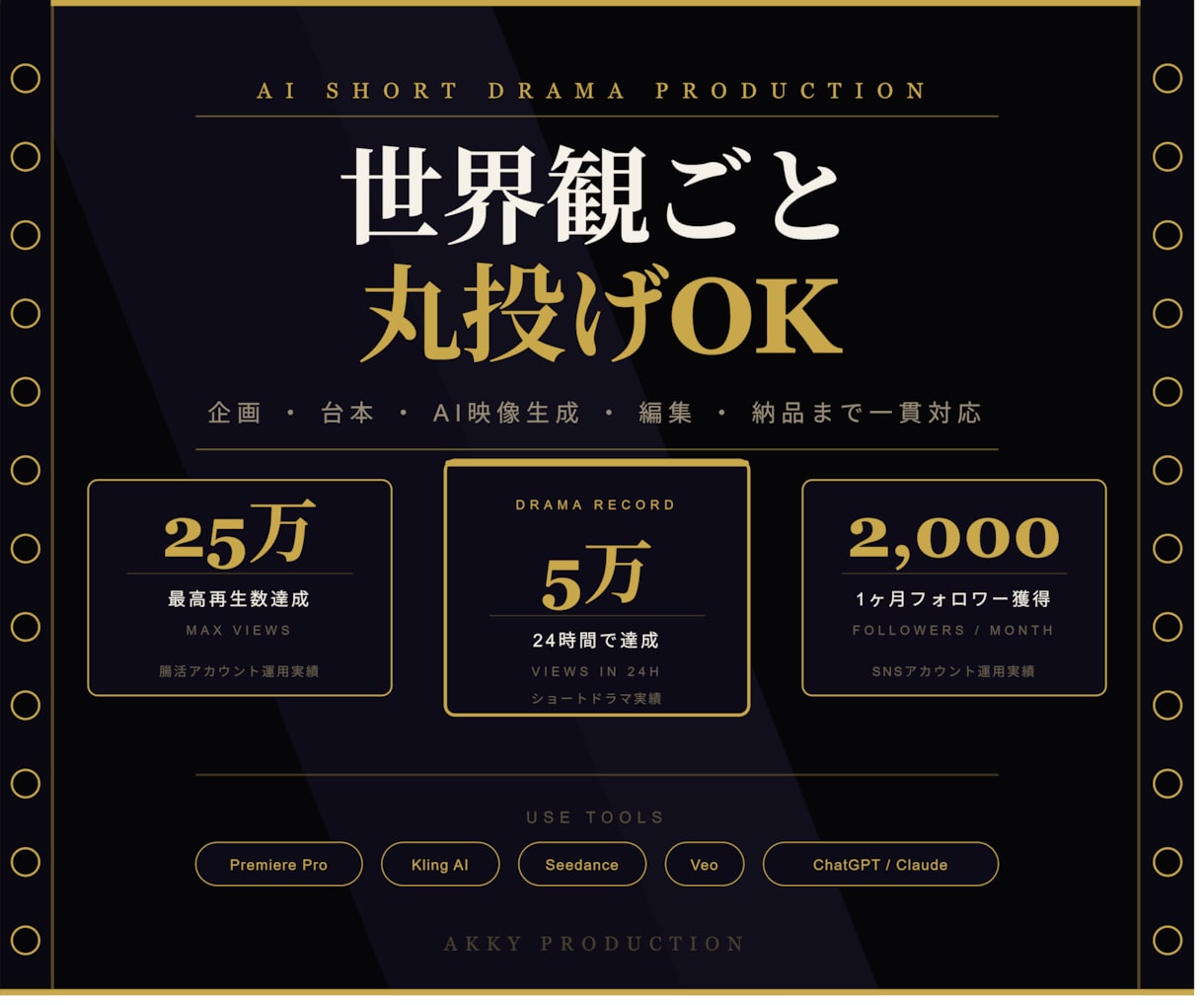 バズる縦型ショートドラマ動画を制作します AIと演出力でユーザーを惹きつけるショートドラマを作ります イメージ1