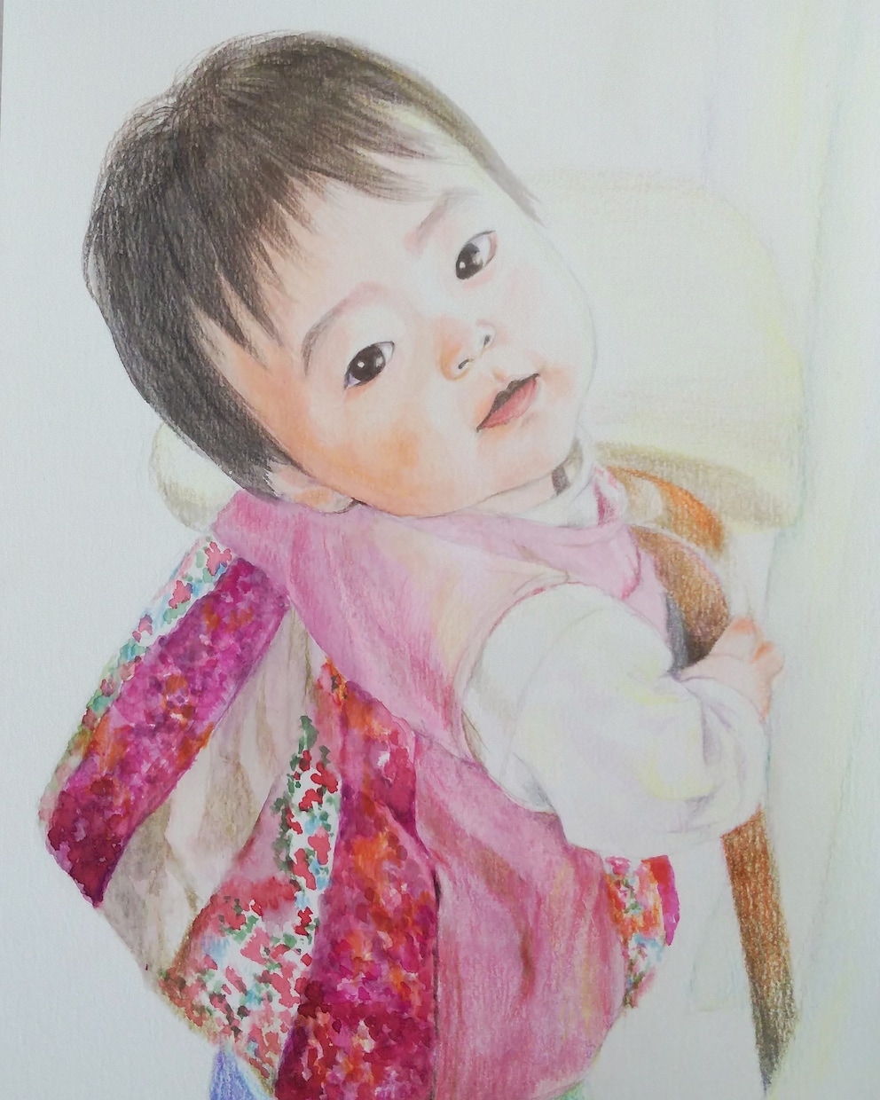水彩絵の具と色鉛筆で1枚1枚丁寧にお描きします 記念に残る可愛い赤ちゃんの似顔絵 イメージ8