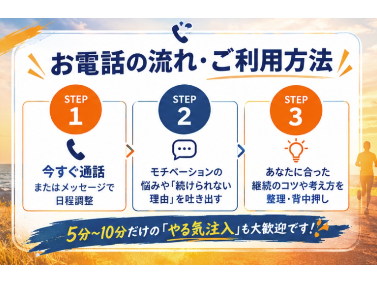 完走者が伴走！筋トレ・ダイエット習慣化相談乗ります 【社会人運動歴 15年】折れない心と継続のコツ教えます イメージ4