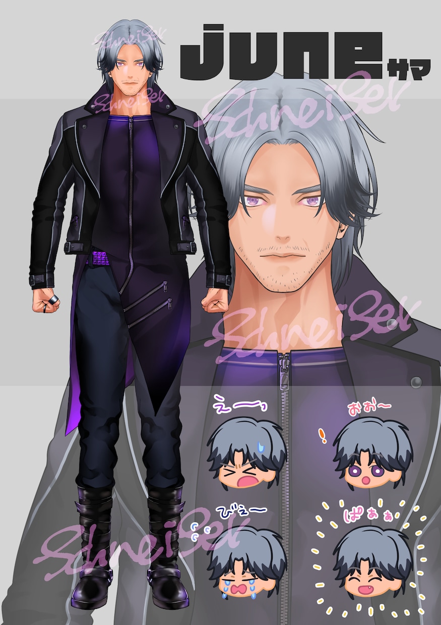 男前からイケメン、おじさん等幅広くキャラデザします Vtuber等へ！じっくり相談し納得のキャラクターを制作 イメージ3