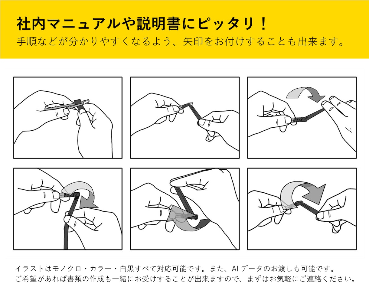 解説・説明書用のシンプルなイラスト描きます 文字だけじゃ伝わりにくい説明書もこれでバッチリ◎ イメージ2