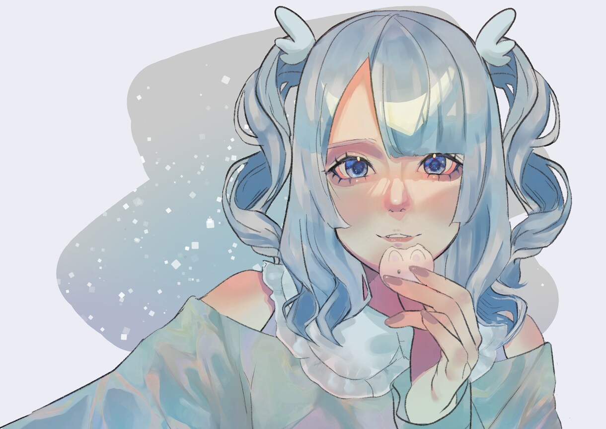 リッチで透明感のあるイラストのアイコン描きます リアルとアニメの間のアイコンを描きます！女の子が得意です。 イメージ2