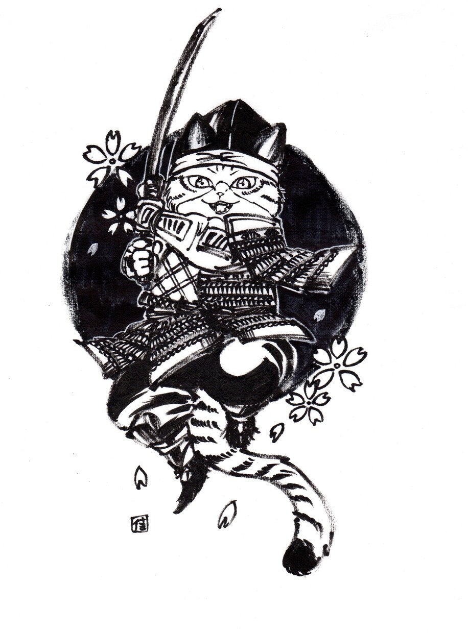 墨絵風イラスト描きます 筆で手描きです。ややリアルタッチの和風イラストになります。 イメージ5