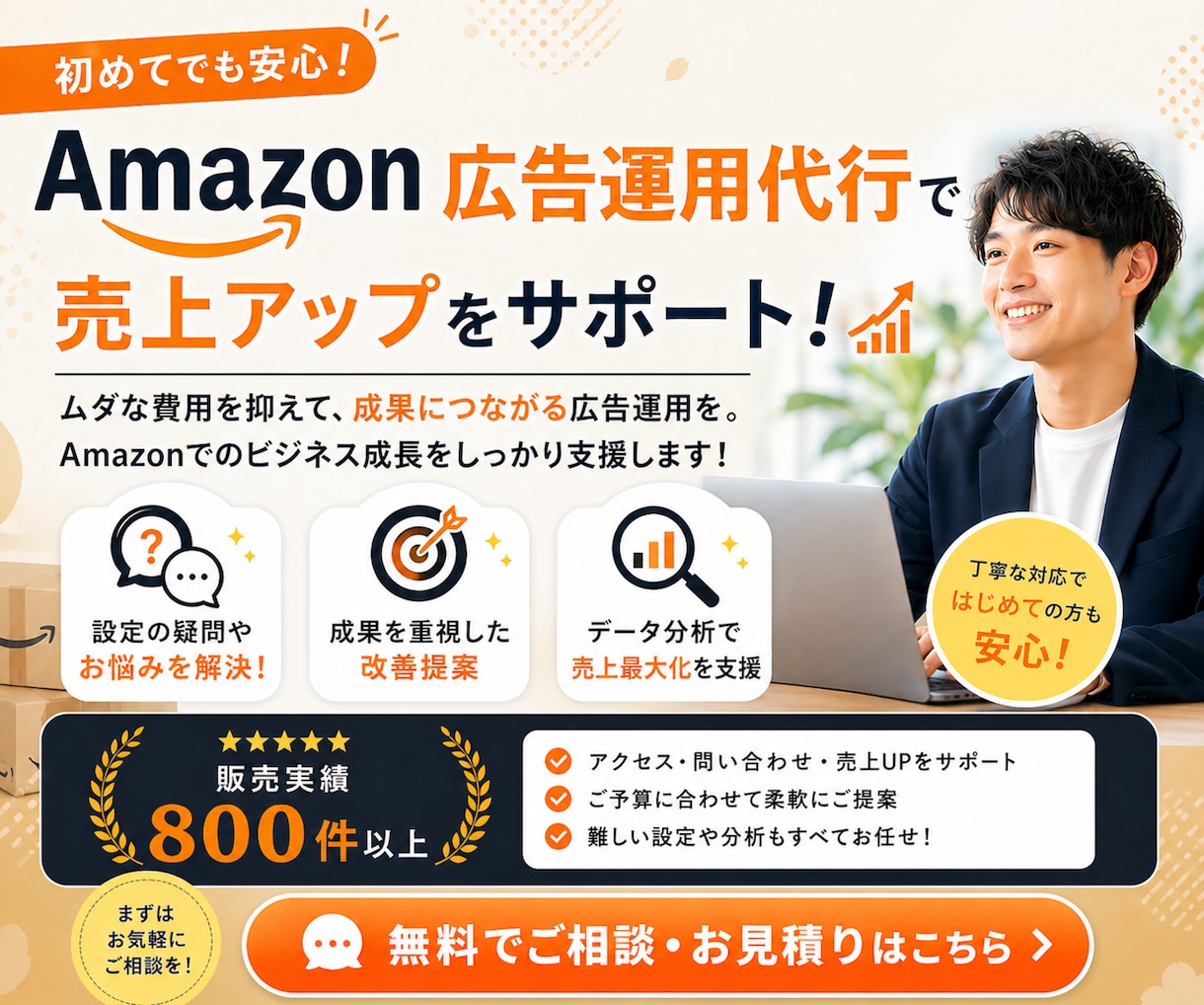 Amazonセラー広告設定・運用代行します 【CPA改善施策】コスパの良い広告運用代行 イメージ1