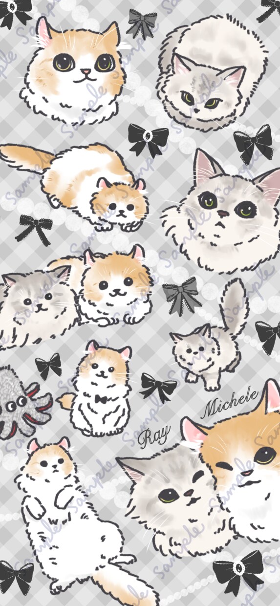 愛猫でいっぱいのイラスト描きます 思い出の詰まった写真を一枚のイラストにいたします。 イメージ2
