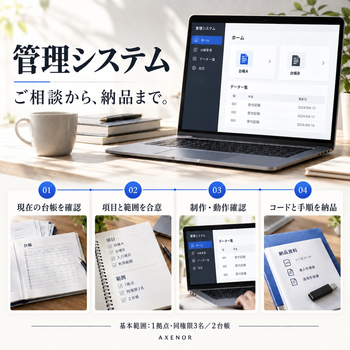 受付と顧客台帳の管理システムを作ります 受付状況と顧客情報をひとつの画面に整理 イメージ4