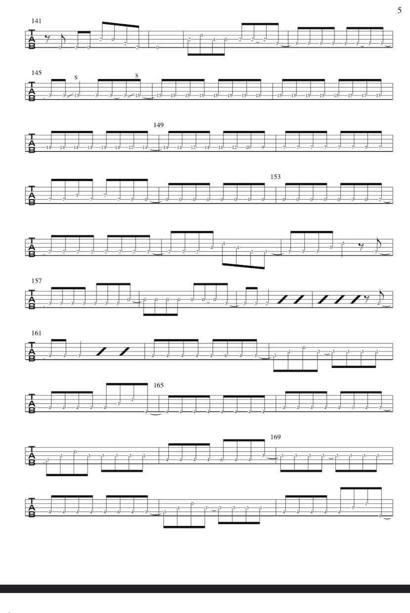 正確なベースtab譜を制作します ベースのみの音源付き　複数曲OK　簡略化の依頼OK イメージ1