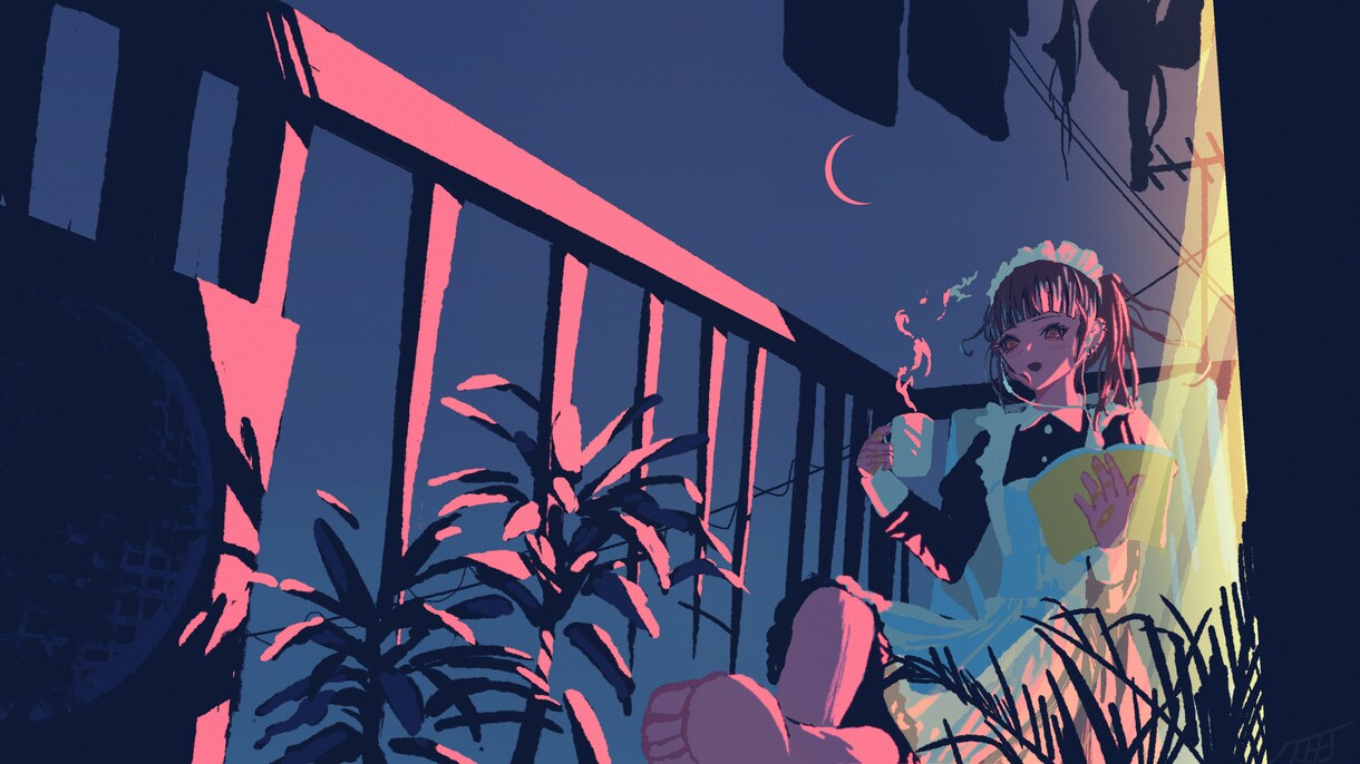 背景ありキャライラストの仕事お受けします 背景単体、キャラ単体、複合のイラスト制作可能です イメージ6