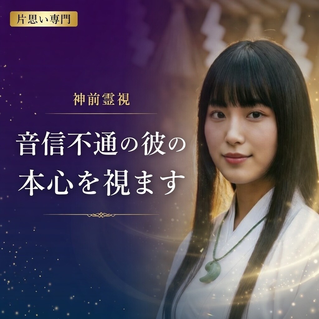 音信不通の彼の本心を神前霊視で視ます なぜ連絡が来ないのか、あの人の本心を視ます イメージ1