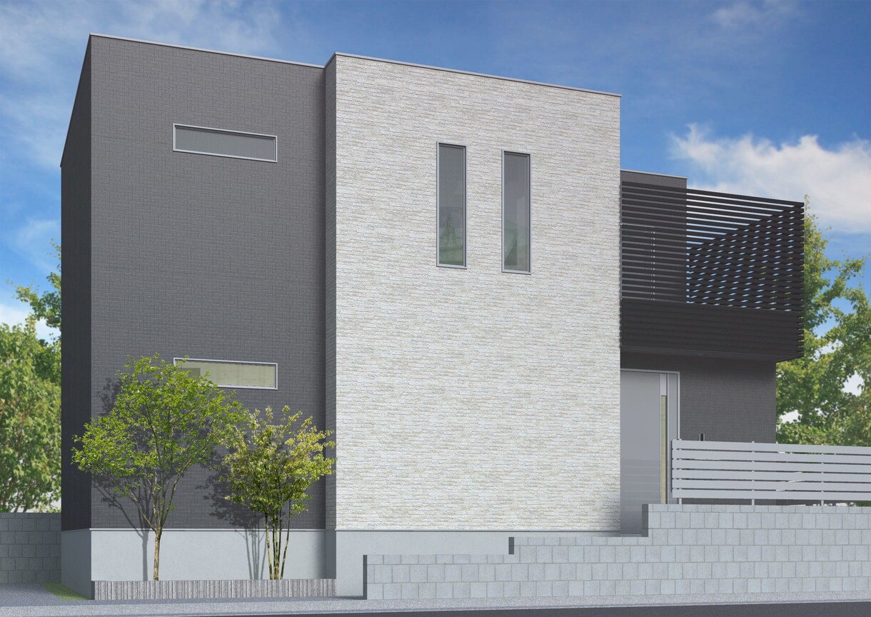 戸建住宅の外観３Dパースを作成致します 平面上の建物を立体図としてイメージいただけます。 イメージ5