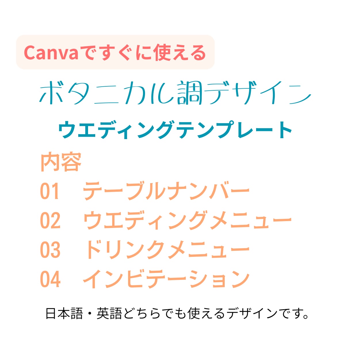 高品質◎結婚式用デザインテンプレートをお渡しします メニュー表/ドリンクメニュー表/テーブル番号/招待状を20枚 イメージ3
