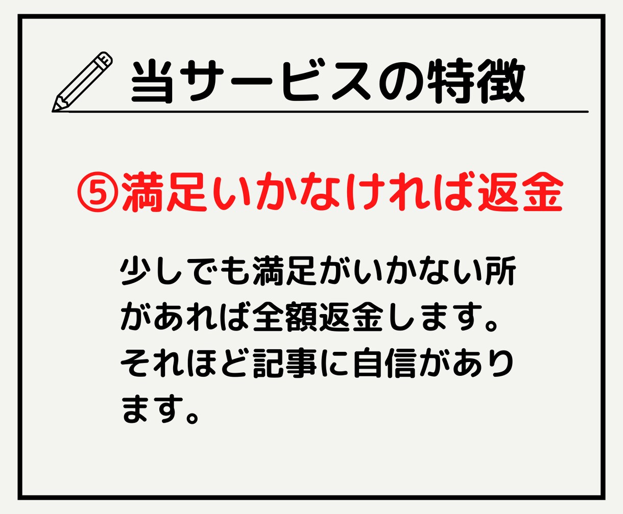 プロクオリティー｜2000文字✖️5記事作成します 【最高品質】元大手メディア運営者がプロの記事を提供します イメージ6