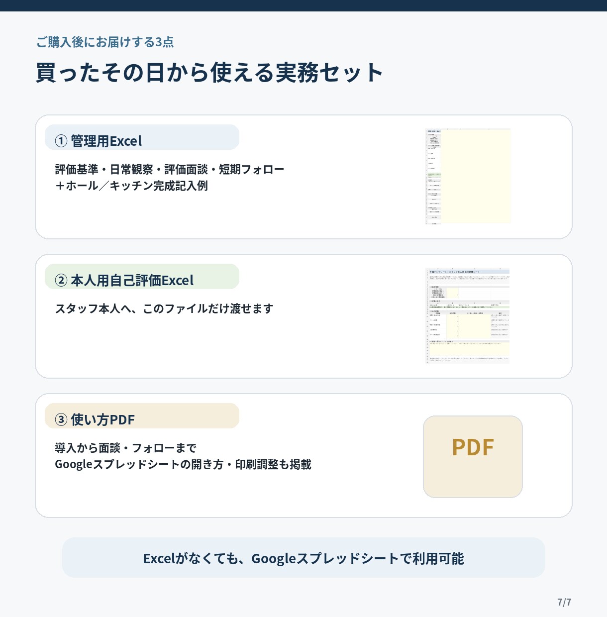 飲食店アルバイトの評価・育成シートを提供します 評価して終わらない。面談と次の育成までつなげます イメージ8