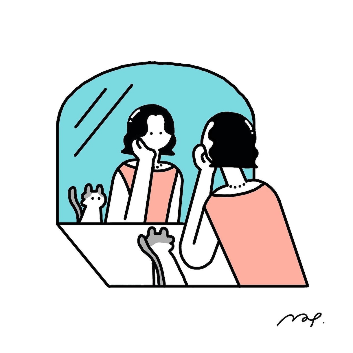 個性的でシンプルな線画イラスト描きます 人物、動物、植物、食物など…で線画で描きます。商用込み。 イメージ3