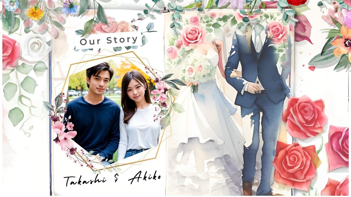 プロ級のウェディングムービーが自作できます 簡単に作れる結婚式のプロフィールムービーテンプレート イメージ7