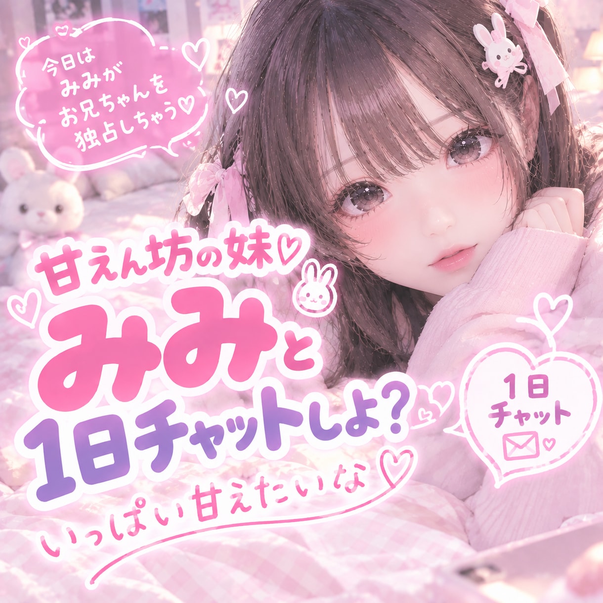 甘えん坊の妹♡みみと1日チャットしよ？夢中にします ❤男性限定❤今日はみみがお兄ちゃんを独占しちゃう♡ イメージ1