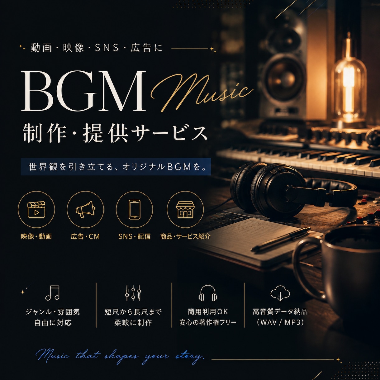 BGM・曲を制作提供いたします そのBGM動画に合ってますか? イメージ1