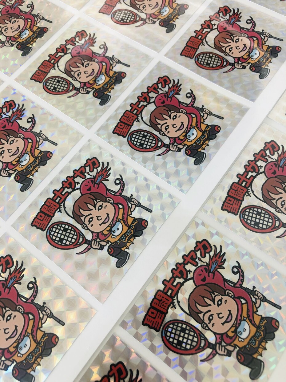 四角いステッカーを作ります サイズも選べて似顔絵を配布するのも良いですね！ イメージ3