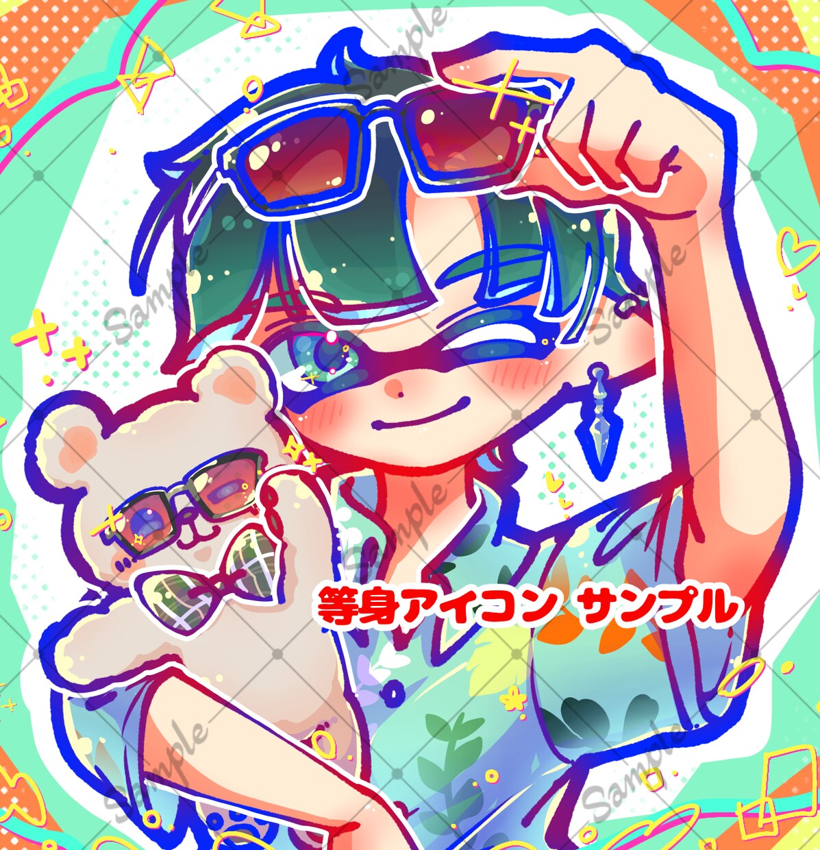 カラフルなアイコン制作いたします かわいくてポップな絵柄で描きます！ イメージ6