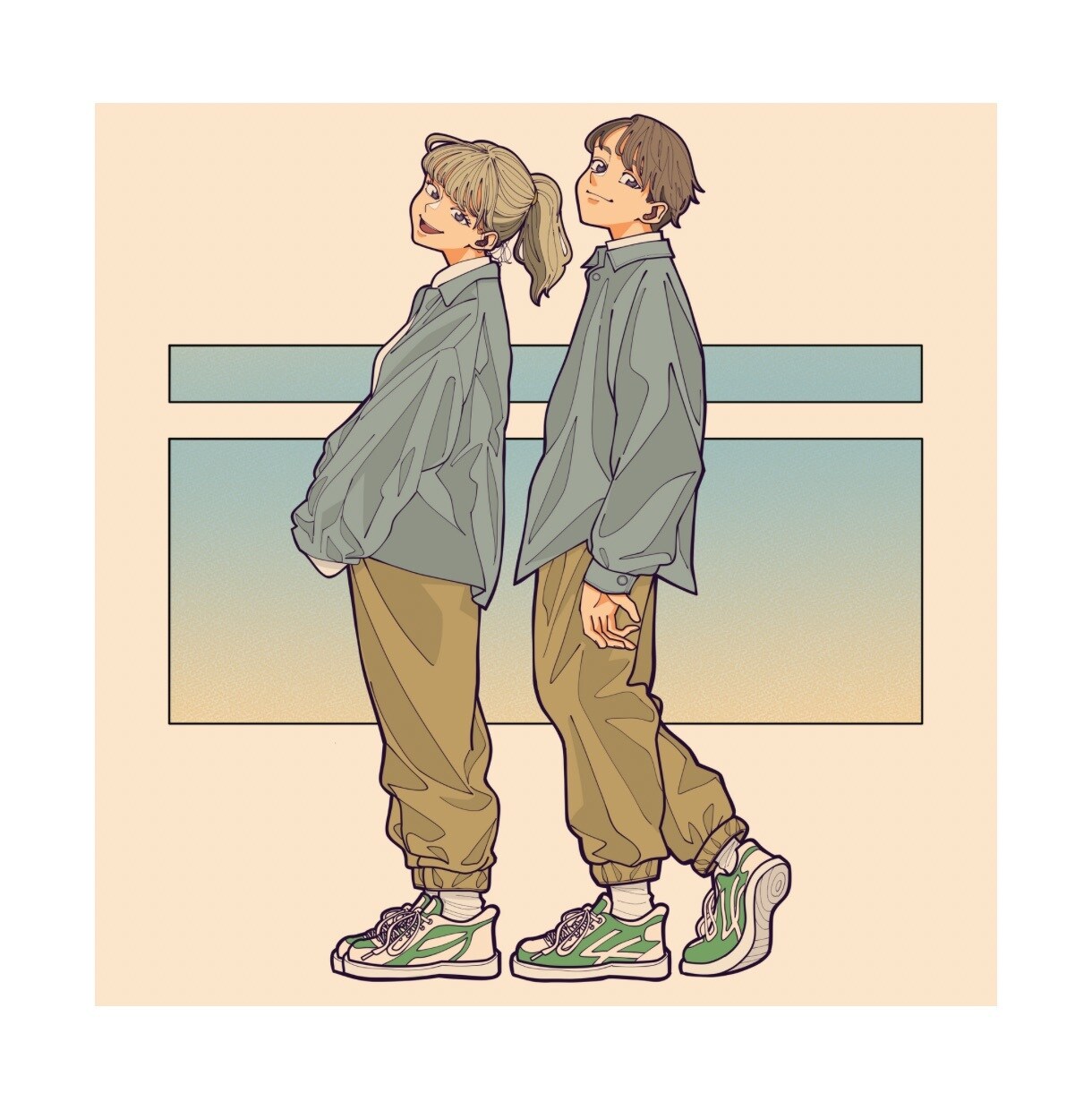 思い出に残るペアイラストお描きします 記念日や誕生日のプレゼントにおすすめ！商用利用可♪ イメージ5