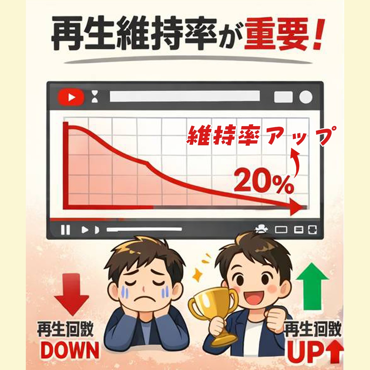 Youtube動画の再生が5時間伸びるまで拡散ます 再生維持率アップを目指したい方必見”注目と単価上がります イメージ2