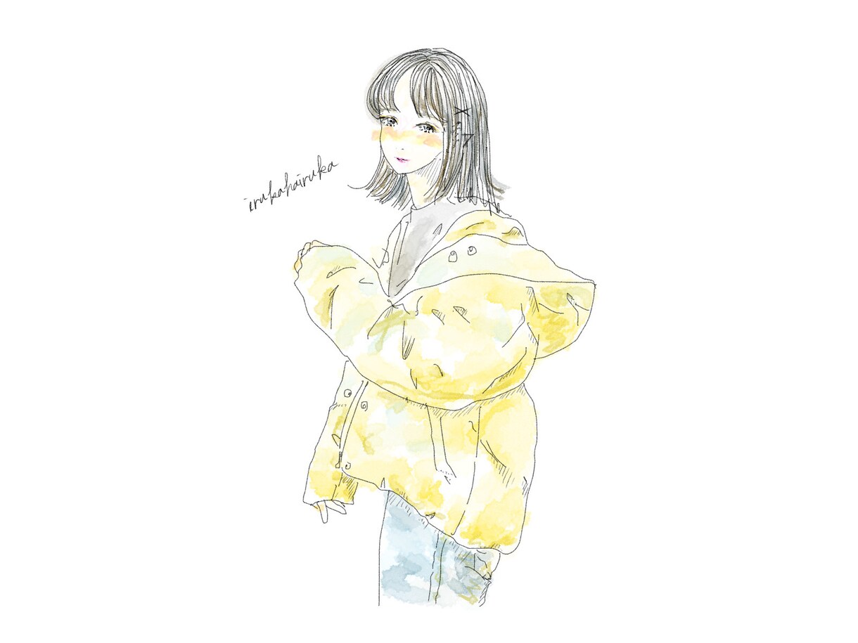 こなれ感のある女の子かきます 水彩風でお届け　おしゃれ感　透明感　好き　必見！ イメージ6