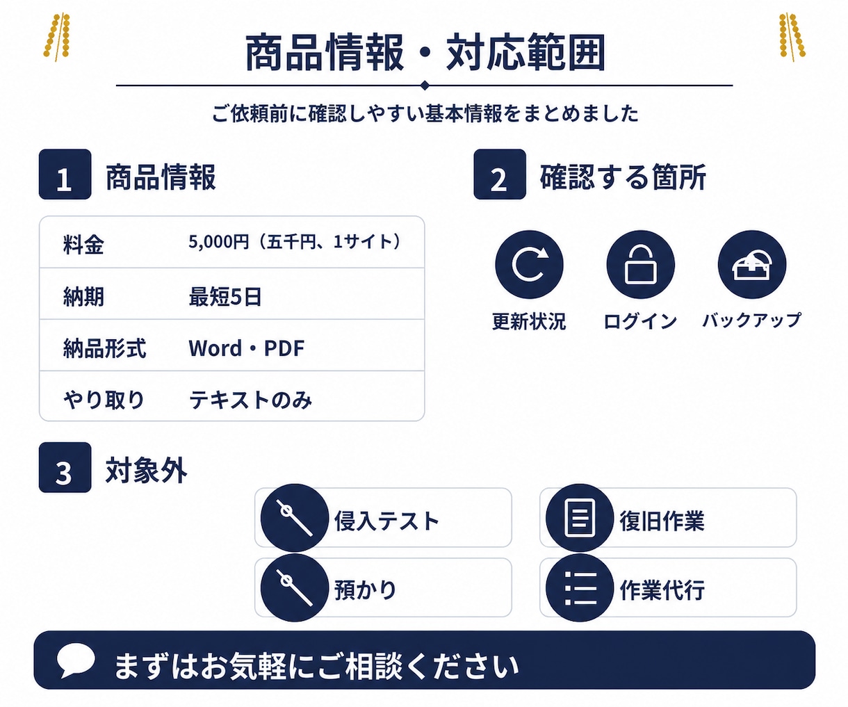 WordPressのセキュリティを診断します 改ざん・乗っ取りの危険箇所を洗い出し、対処手順書を納品 イメージ3