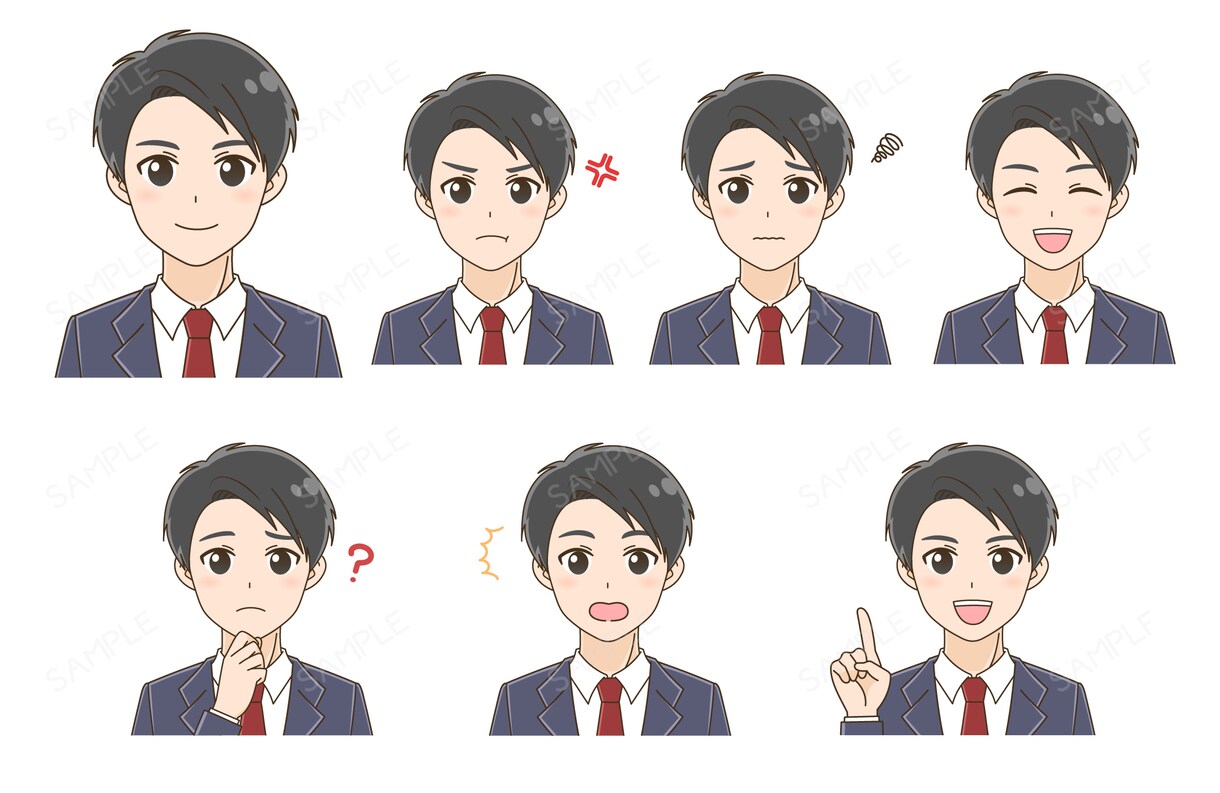 SNSを華やかに！表情アイコン15点セット描きます 主張しすぎない、ゆる〜くかわいい表情アイコンセットです♪ イメージ6