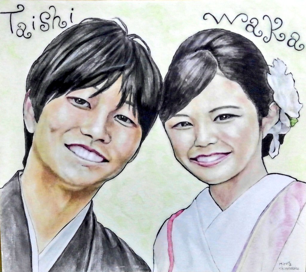 お二人の特別な記念にウエルカムボードを制作致します 幸せに溢れた温かく明るい絵で一生形に残る思い出をイラストに☆ イメージ6
