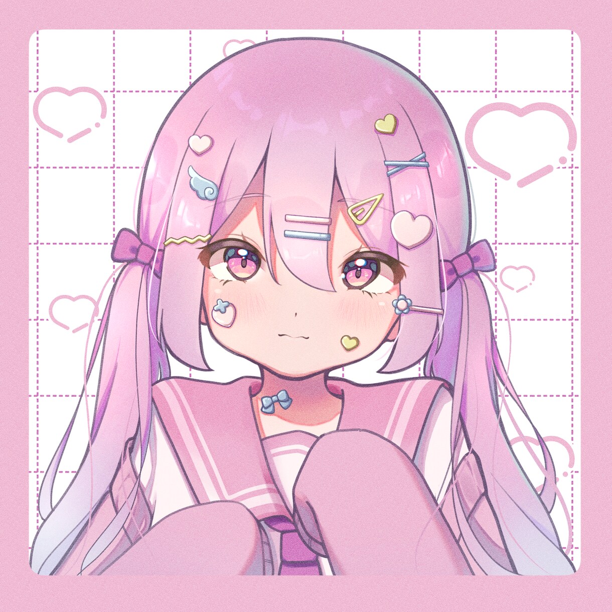 最低価格で可愛い女の子を描きます ふわふわで可愛い絵柄❁⃘*.ﾟ イメージ1