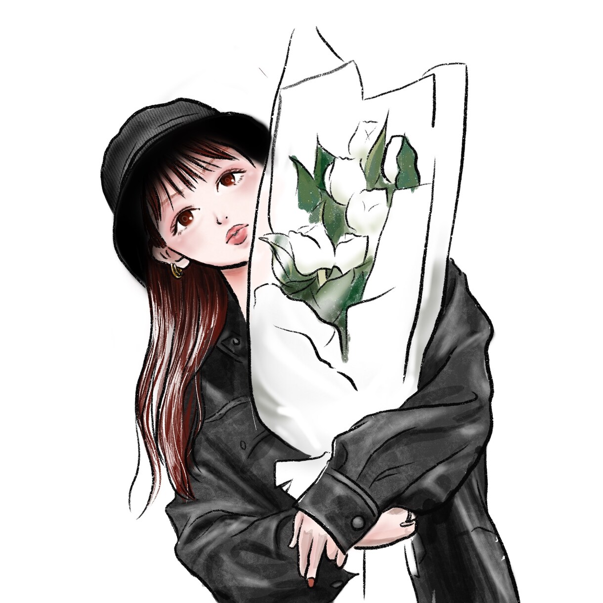 手書き風のお洒落なアイコン用イラスト描きます 自身の写真などをイラストにしてアイコンにしませんか？ イメージ1
